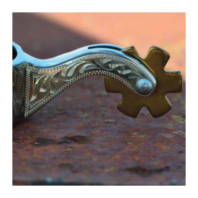 Reinsman Diamond R Series Show Spur, Women's, Brass/Stainless Steel, German Silver