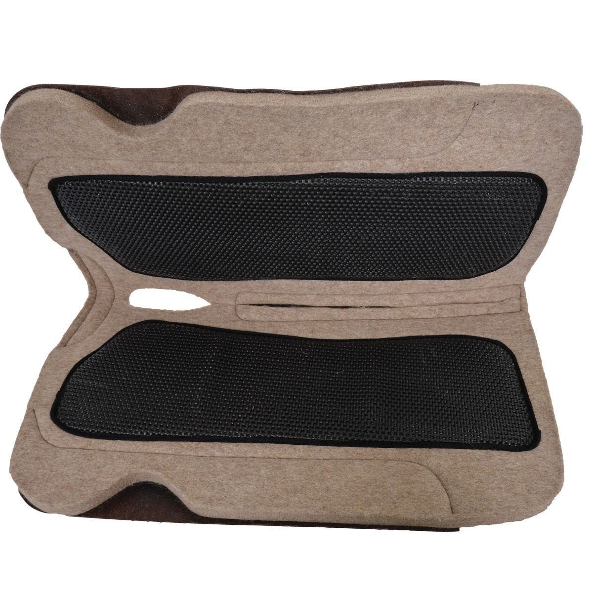 Tucker Square Contour Saddle Pad, Horse, 1 in Thick, Leather/Wool