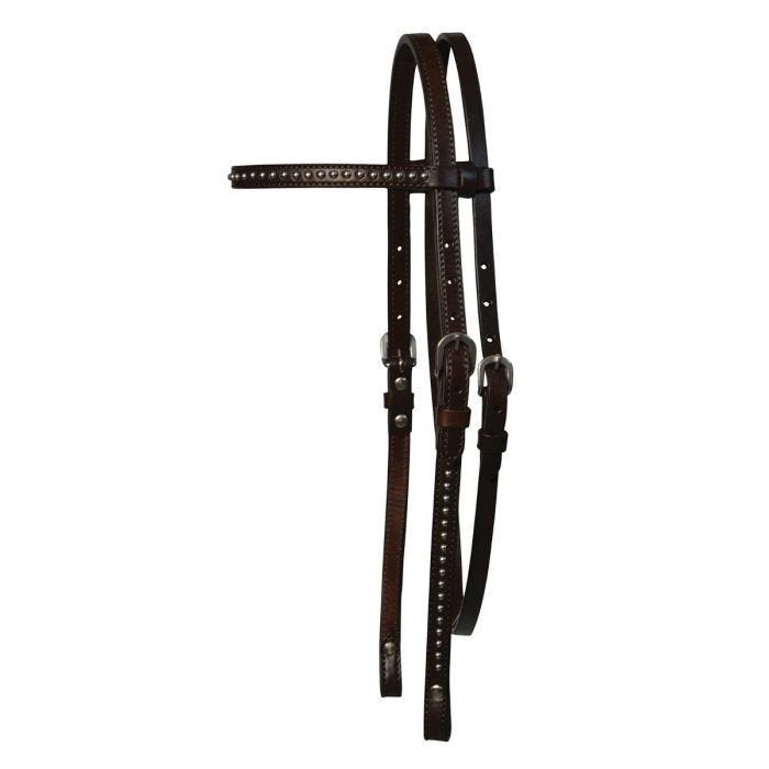 Circle Y Spot Accent Browband Headstall, Horse, Leather, Walnut