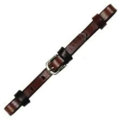 Circle Y Curb Strap, Leather/Nickel, Walnut, Smooth
