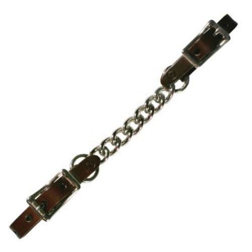 Circle Y Curb Chain, Single Link, Leather, Walnut