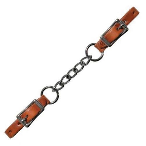 Circle Y Curb Chain, Single Link, Leather, Regular Oil