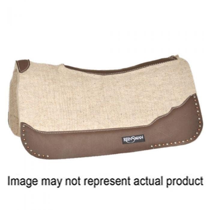 Circle Y Saddle Pad, 3/4 in Thick, Wool, Bone