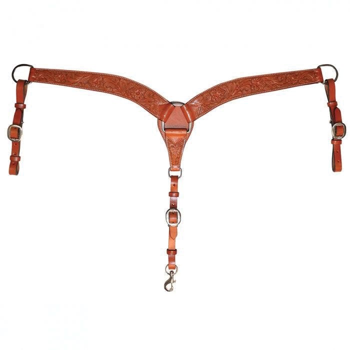 Circle Y Breast Collar, 2 in W, Regular Oil - 807544