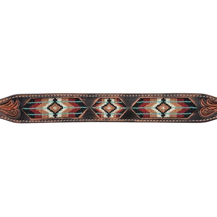 Circle Y Breast Collar, 1-3/4 in W, Leather, Multi-Color