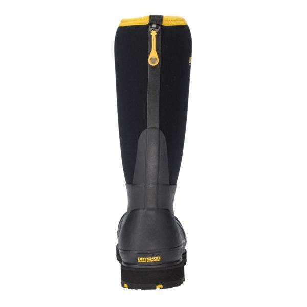 Dryshod West Protective Work Boots, 13, Black/Yellow, Rubber, Yes