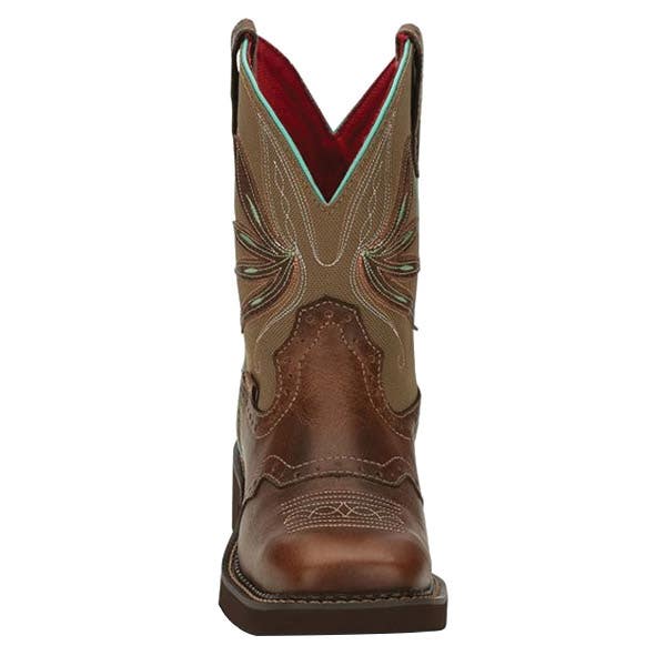 Justin Women's Gypsy Series Nettie Western Boots, 6, B W, Brown/Tan, Cowhide Leather Upper