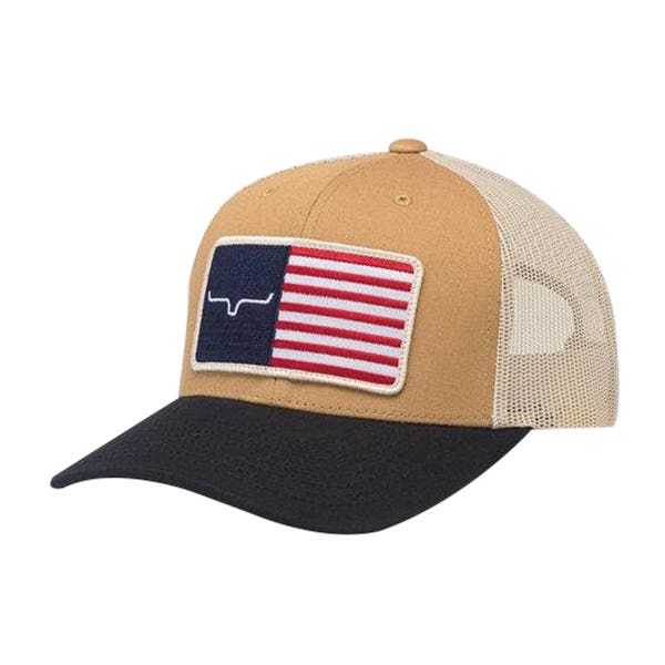 Kimes Ranch Cap, Embroidered Patch Logo, Messback, Men's, One-Size Fits All, Cotton/Nylon/Polyester