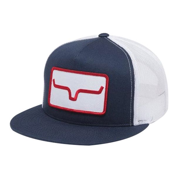 Kimes Ranch Cap, Men's, One-Size Fits All, Cotton/Polyester, Navy/White