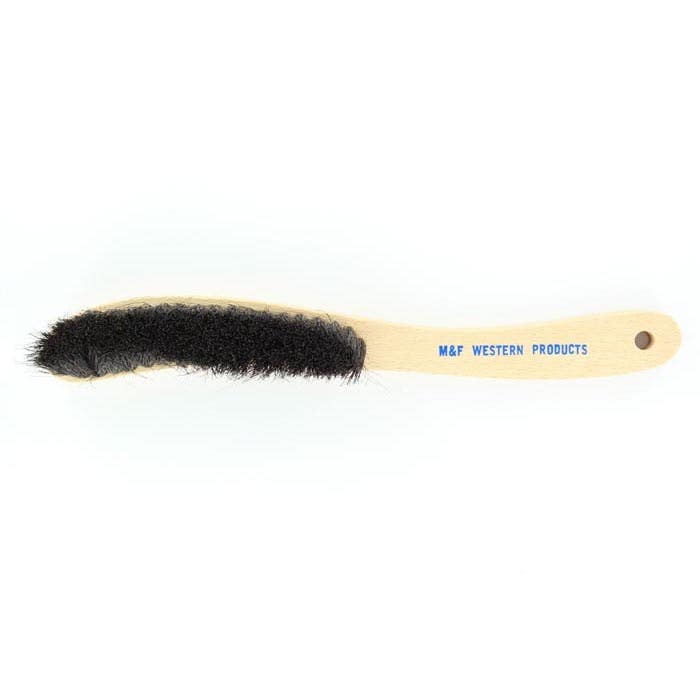 M&F Western Products 01042-01 Hat Brim Brush, Horsehair/Wood, Black