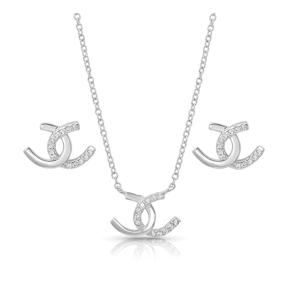 Montana Silversmiths Horseshoe Happiness Jewelry Set