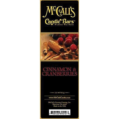 McCall's Candle Bars Series, Cinnamon and Cranberries