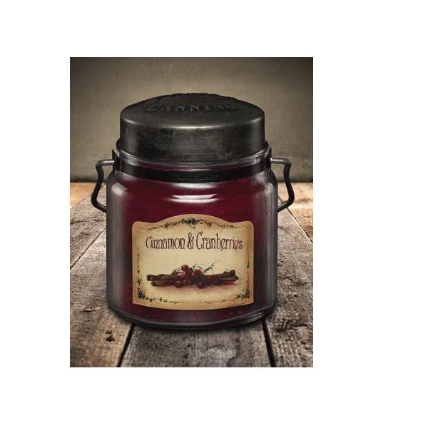 McCall's Classic Jar Candles, Cinnamon and Cranberries, 16 oz