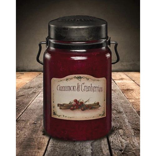 McCall's Classic Jar Candles, Cinnamon and Cranberries, 26 oz