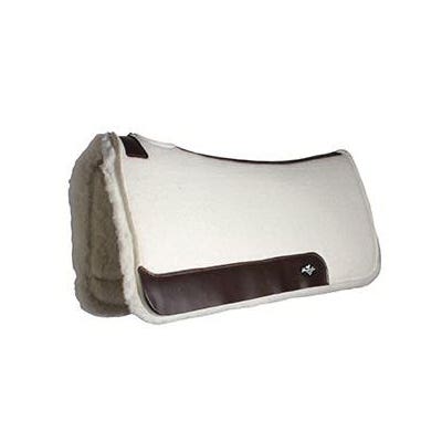 Professional's Choice Comfort Fit Saddle Pad, 1-1/4 in Thick, Felt/Genuine Leather, Tan