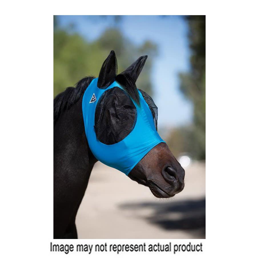 Professional's Choice Comfort-Fit Fly Mask, Pony, Lycra Mesh, Charcoal/Pacific