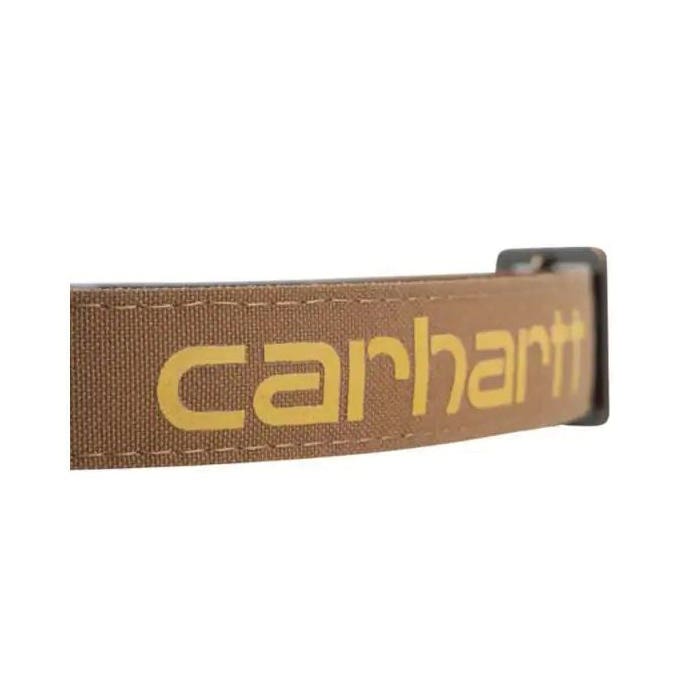 Carhartt Journeyman Dog Collar, 12 to 18 in Neck, Duck Canvas/Nylon, Carhartt Brown/Dark Brown