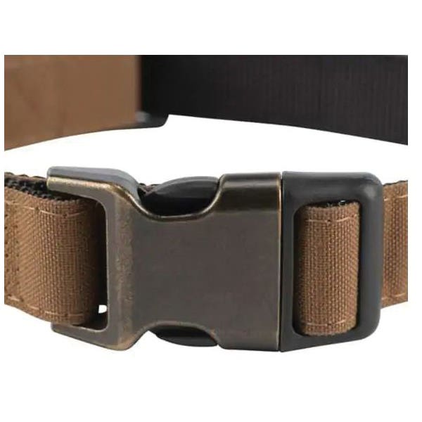 Carhartt Journeyman Dog Collar, 12 to 18 in Neck, Duck Canvas/Nylon, Carhartt Brown/Dark Brown