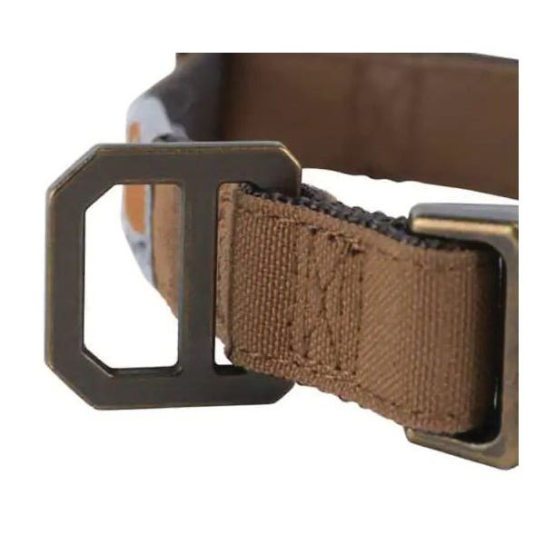 Carhartt Journeyman Dog Collar, 12 to 18 in Neck, Duck Canvas/Nylon, Carhartt Brown/Dark Brown