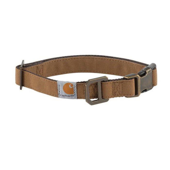 Carhartt Journeyman Dog Collar, 12 to 18 in Neck, Duck Canvas/Nylon, Carhartt Brown/Dark Brown