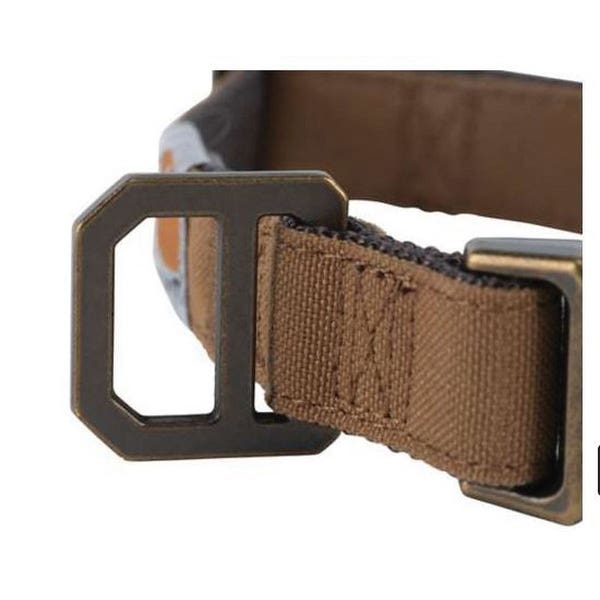 Carhartt Journeyman Dog Collar, 18 to 26 in Neck, Duck Canvas/Nylon, Brown