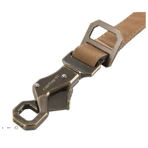 Carhartt Journeyman Dog Leash, 6 ft L, 1 in W, 2-Ply, Nylon Line, Brown/Dark Brown, L Breed