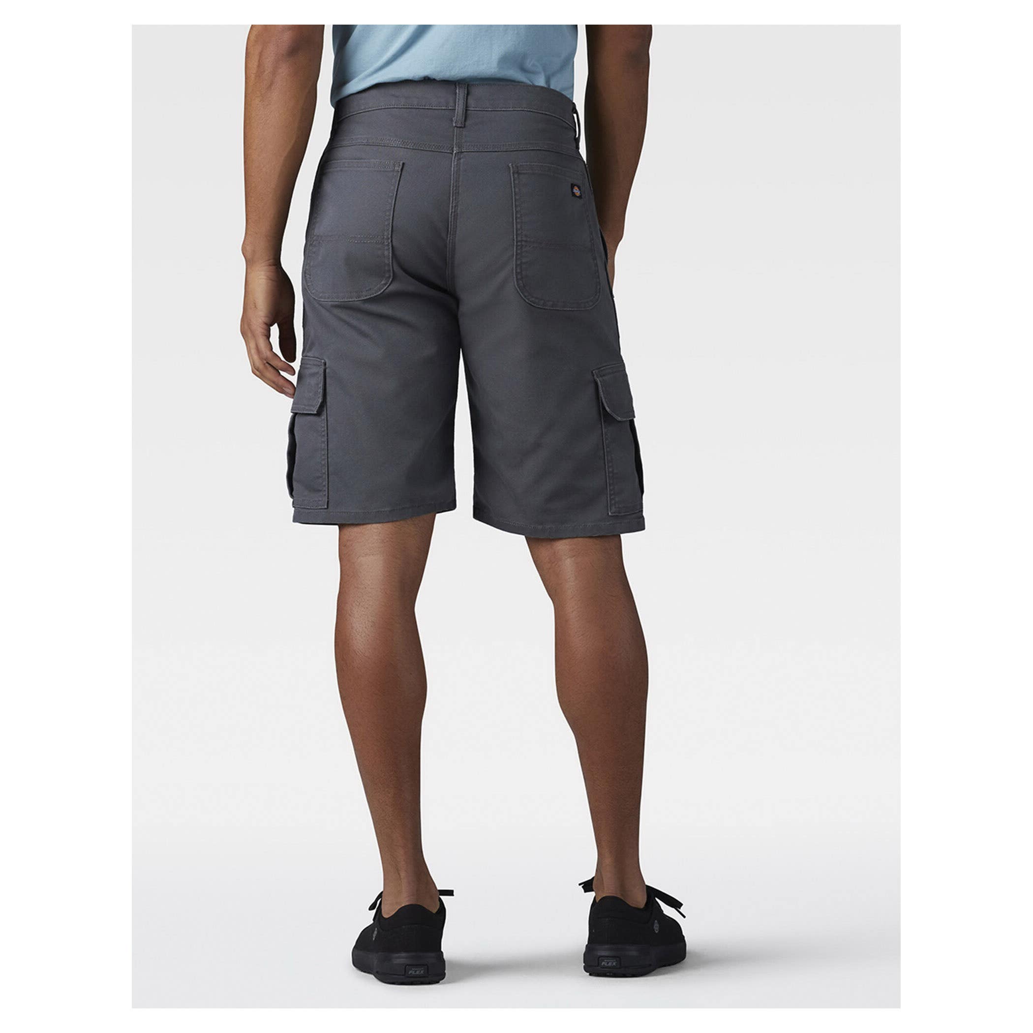 Dickies Cargo Shorts, 38, Cotton/Lycra/Polyester, Stonewashed Gray