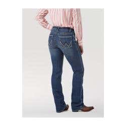 Wrangler Jeans, 17, 36-3/4 to 38-1/2 in Waist, 34 in L Inseam, Davis, Bootcut, Regular Fit, Stretchable