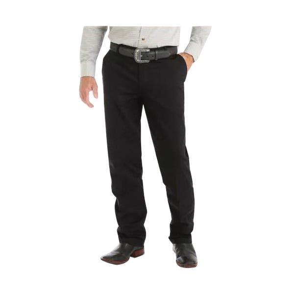Wrangler Casuals Series 00096BK-42X32 Pants, 42 in, 42 to 43 in Waist, 32 in L Inseam, Black, Classic, Relaxed Fit