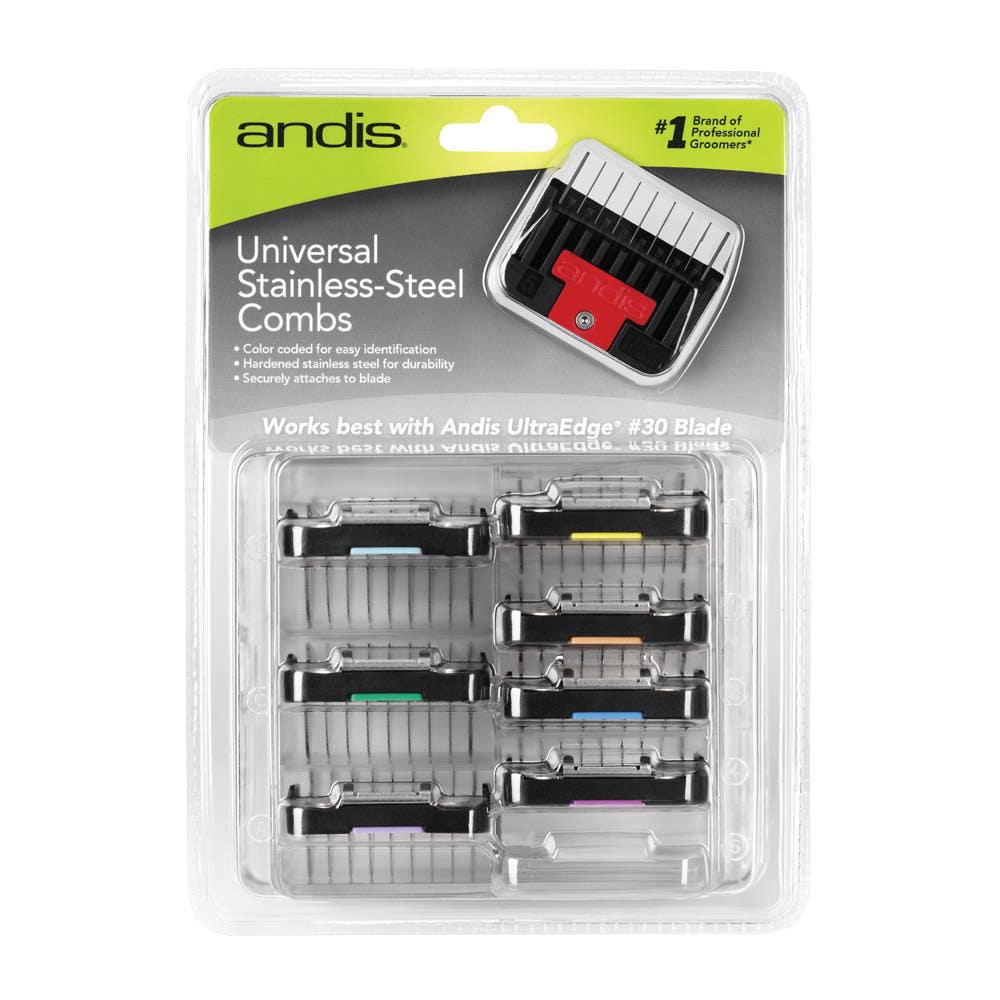 Andis Comb Set, Universal, Stainless Steel