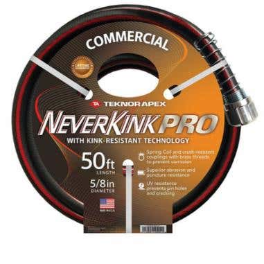 Neverkink PRO Commercial Duty Water Hose, 5/8 in, 75 ft L, Threaded