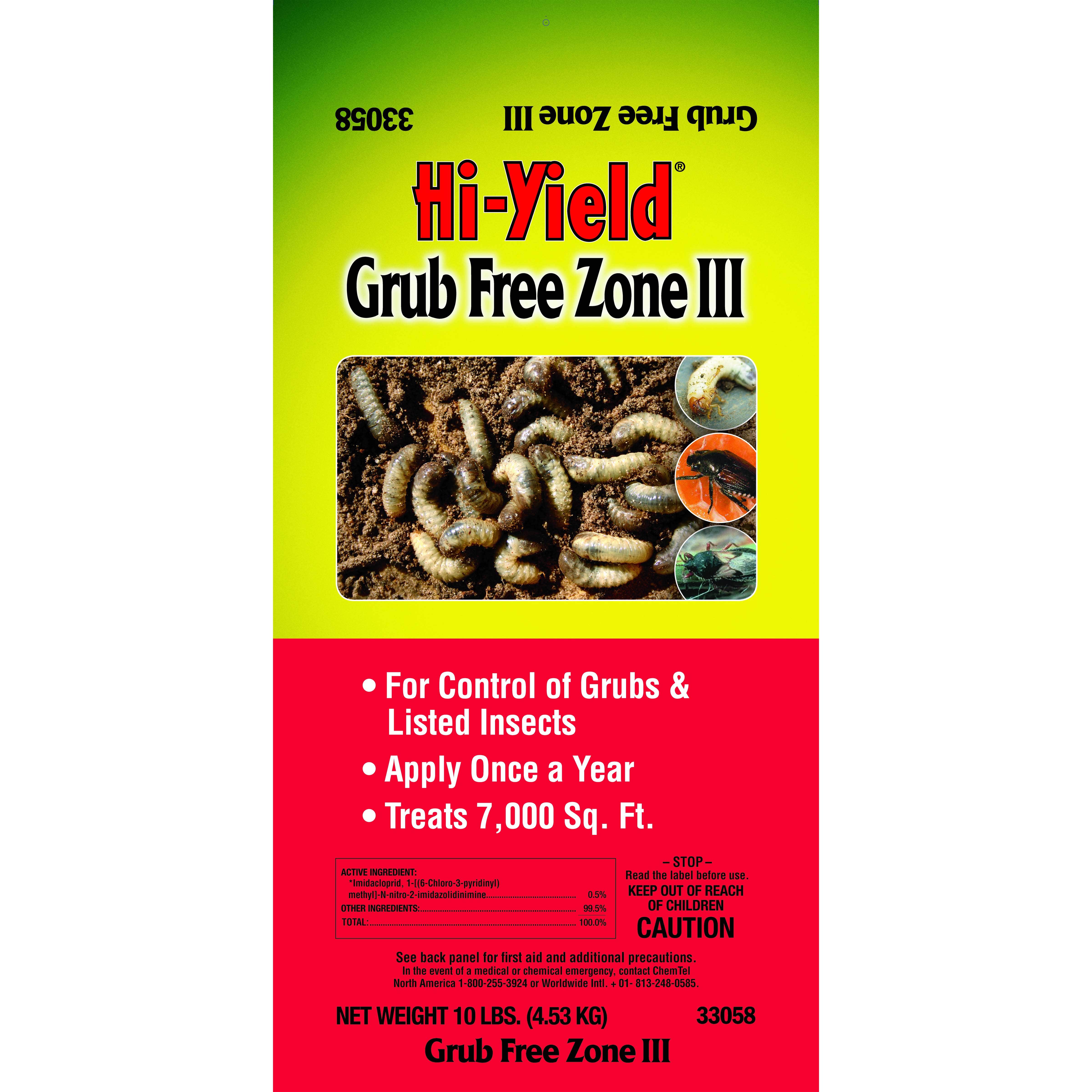 Hi-Yield Grub Free Zone III Insecticide, Granular, 10 lb