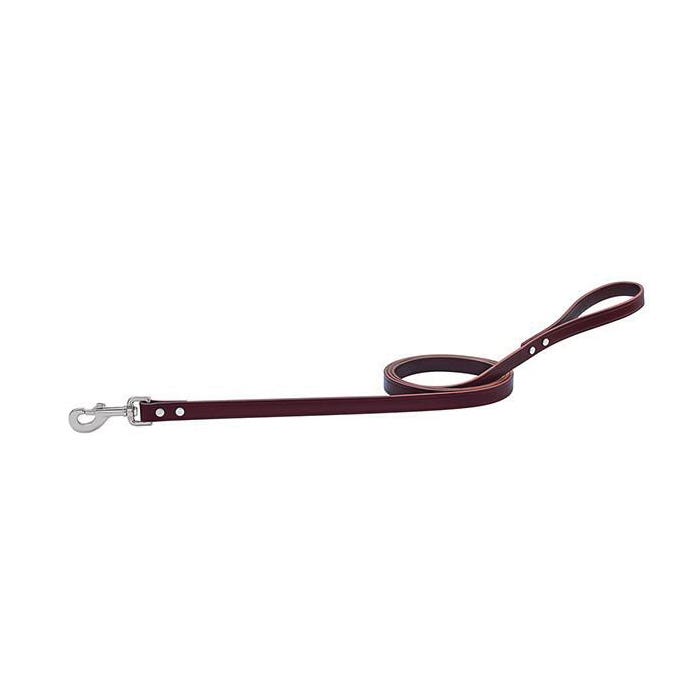Weaver Leather Heritage Choice Series Dog Leash, 4 ft L, 1 in W, 1-Ply, Latigo Leather, Burgundy, Swivel Snap