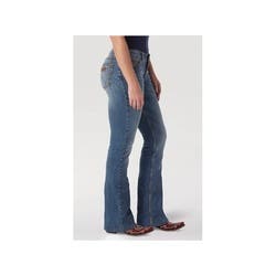 Wrangler Retro Series MAE Jeans, 7, 30 to 30-1/2 in Waist, 34 in L Inseam, KM Wash, Bootcut, Regular Fit