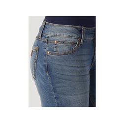 Wrangler Retro Series MAE Jeans, 7, 30 to 30-1/2 in Waist, 34 in L Inseam, KM Wash, Bootcut, Regular Fit