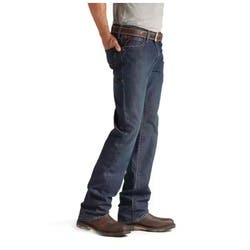 Ariat Basic FR M4 Series Jeans, 30 in, 36 in L, Shale, Bootcut, Relaxed, Stretchable