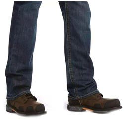 Ariat Basic FR M4 Series Jeans, 36 in, 36 in L, Shale, Bootcut, Relaxed, Stretchable