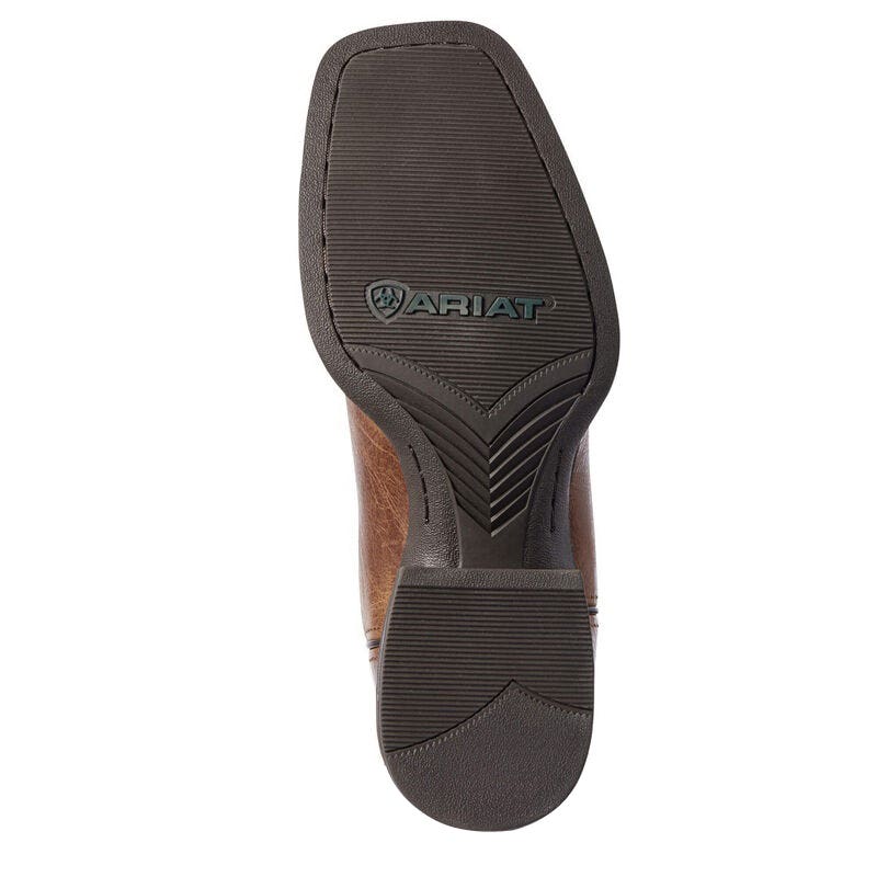Ariat Sport Cool VentTEK Series Western Boots, 8.5, D W, 2-Row Stitch, Dark Tan, Full Grain Leather
