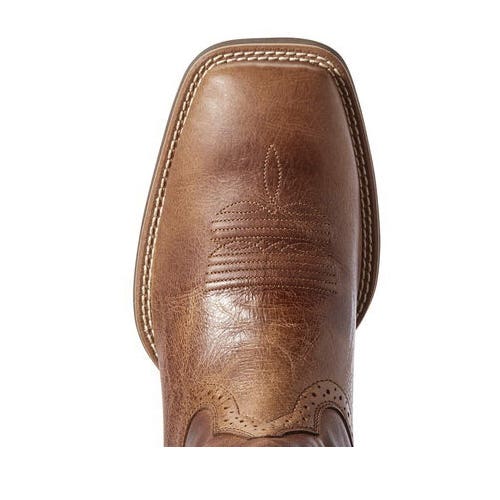 Ariat Sport Cool VentTEK Series Western Boots, 8.5, D W, 2-Row Stitch, Dark Tan, Full Grain Leather