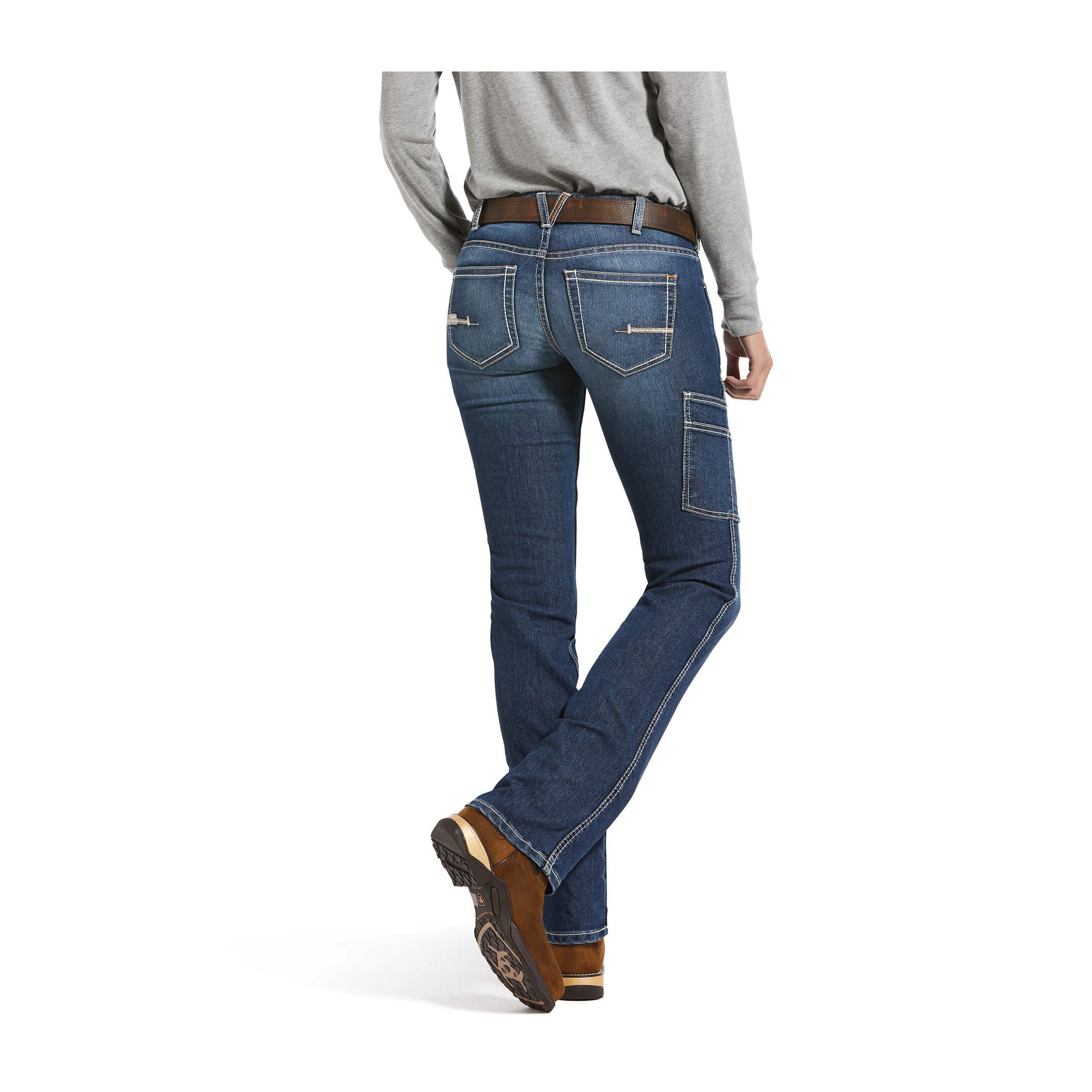 Ariat Rebar Riveter Series Jeans, S, 28 in, 31 in L, Nightride, Standard, Straight, Short, Stretchable
