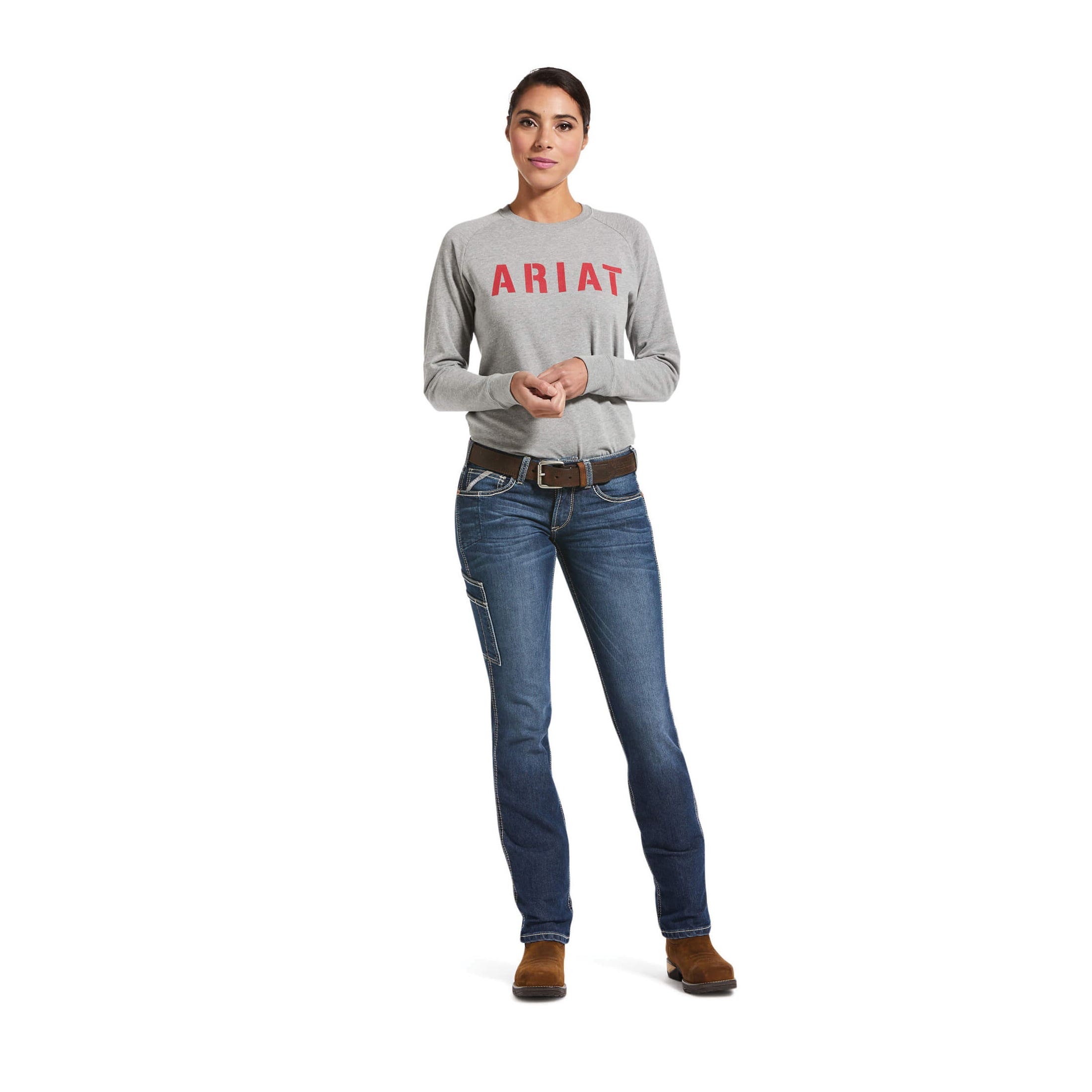 Ariat Rebar Riveter Series Jeans, M, 29 in, 33 in L, Nightride, Standard, Straight, Regular, Stretchable