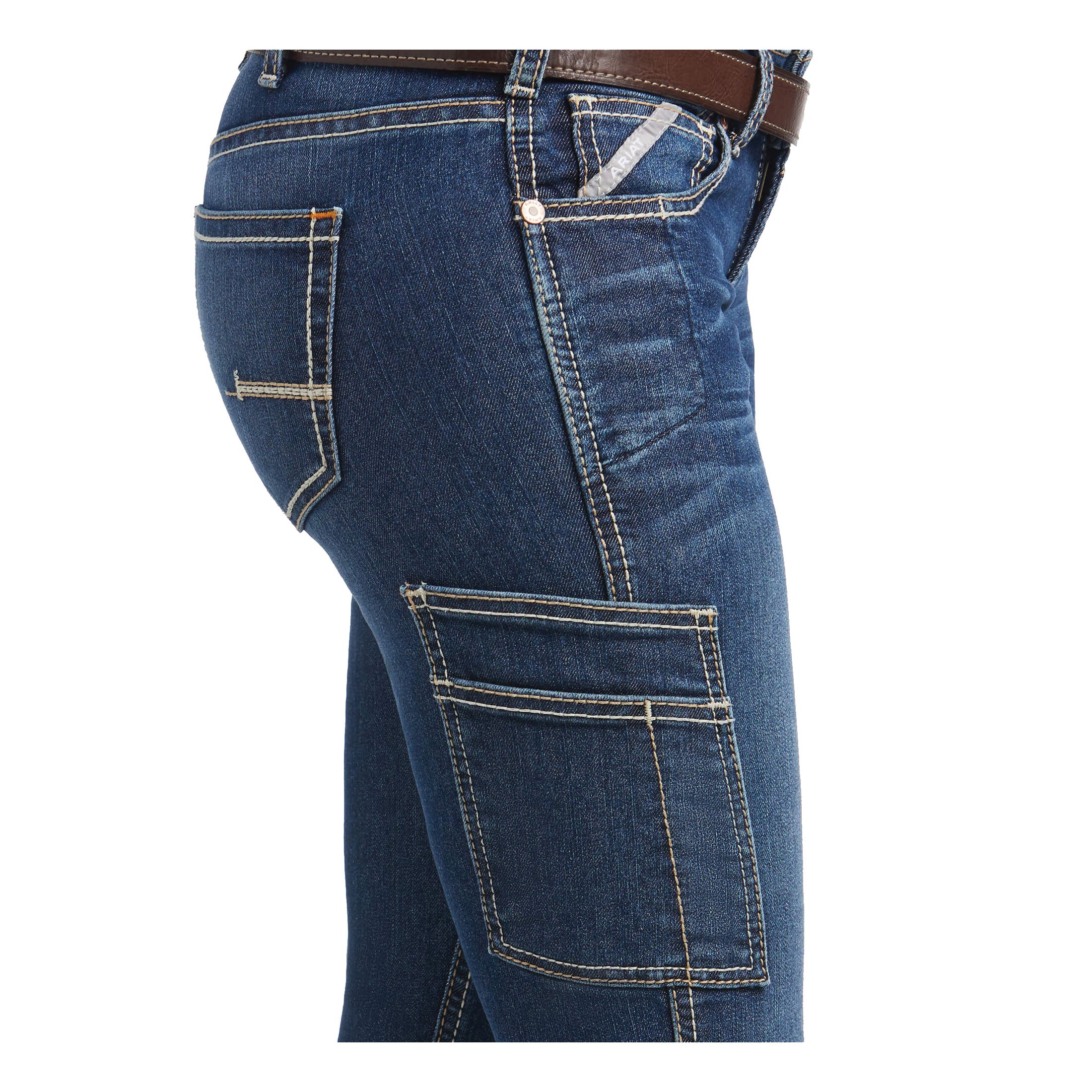 Ariat Rebar Riveter Series Jeans, M, 29 in, 33 in L, Nightride, Standard, Straight, Regular, Stretchable