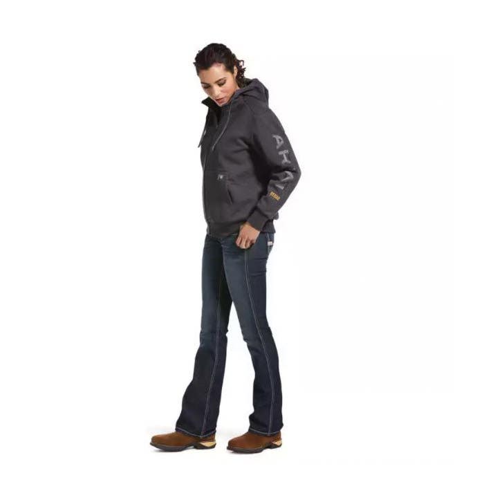 Ariat Rebar Series All-Weather Hoodie, L, Cotton/Polyester, Charcoal Heather