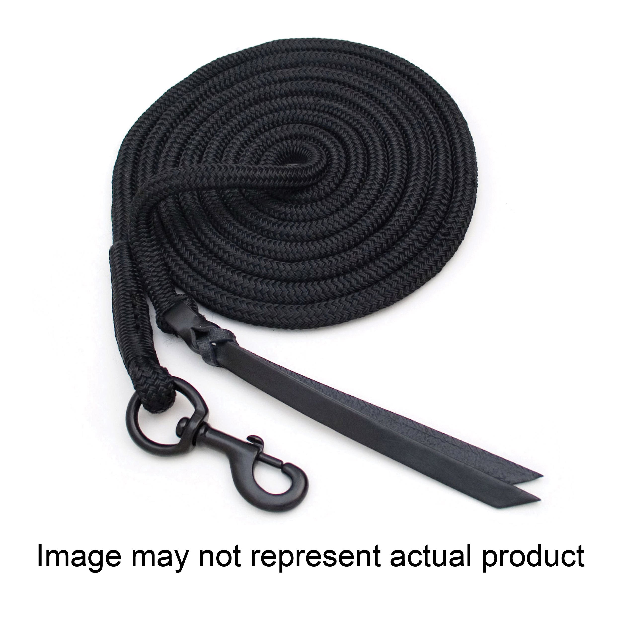Blocker Lead Rope, 12 ft L, Fastening Method: Spring Snap, Black/Blue