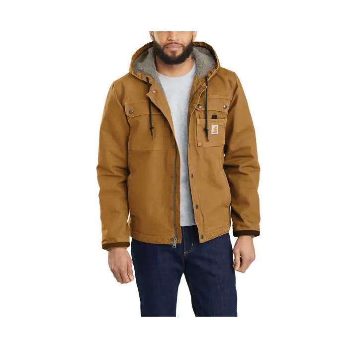 Carhartt Bartlett Jacket, XL, Carhartt Brown, Snap, Zipper Closure, Regular