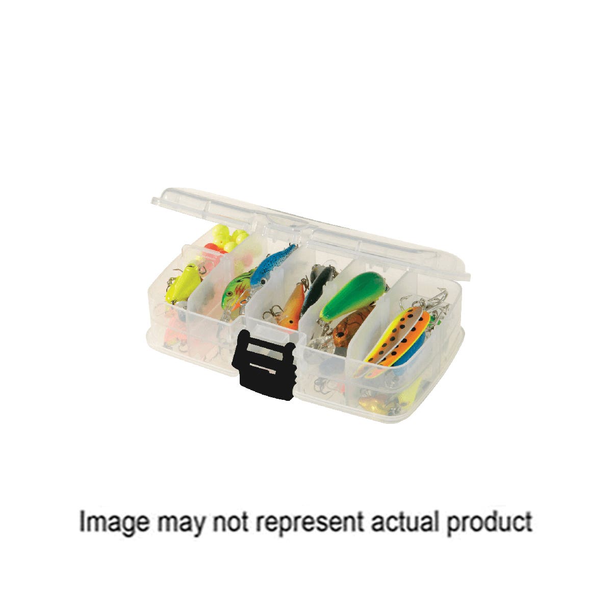 Plano STOWAWAY 3400 Series Small Double-Sided Utility Box, 6-1/4 in W, 10 to 20-Compartment, Clear