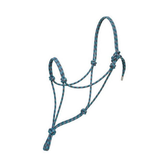 Weaver Leather Silvertip Rope Halter, S, Polypropylene, Navy/Pac Blue/Turquoise