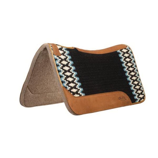 Weaver Leather Saddle Pad, 1 in Thick, Wool, Blue