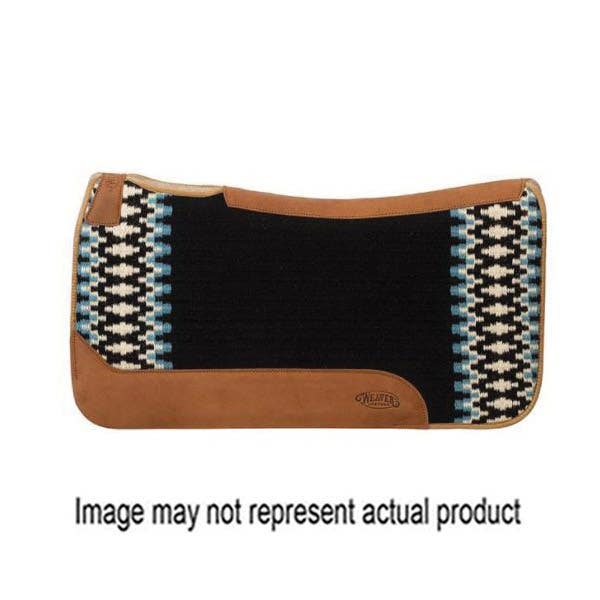 Weaver Leather Saddle Pad, 1 in Thick, Wool, Blue