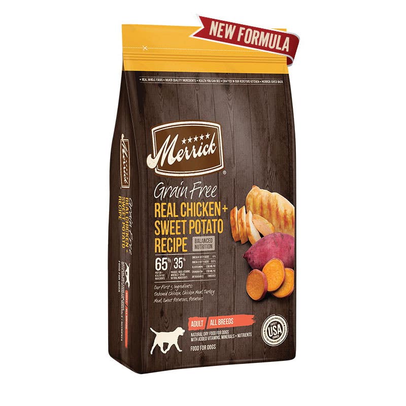 Merrick Dog Food, Adult Breed, Dry, Chicken, Sweet Potato Flavor, 22 lb